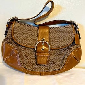 Authentic Coach Leather and Canvas Handbag / Purse